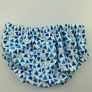 Unisex Rashoodz, blue & white swim nappy / bottoms, EUC, size 000