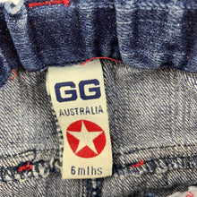 Load image into Gallery viewer, Boys Gumboots, blue denim pants, elasticated, EUC, size 6 months