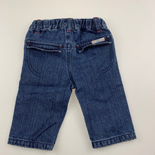 Load image into Gallery viewer, Boys Gumboots, blue denim pants, elasticated, EUC, size 6 months