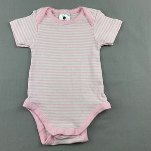 Girls Dymples, pink & white soft cotton bodysuit / romper, EUC, size 00