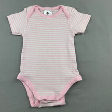 Load image into Gallery viewer, Girls Dymples, pink &amp; white soft cotton bodysuit / romper, EUC, size 00