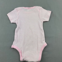 Load image into Gallery viewer, Girls Dymples, pink &amp; white soft cotton bodysuit / romper, EUC, size 00