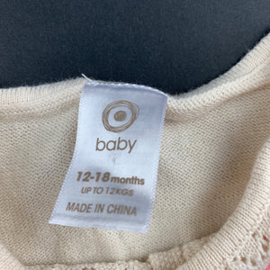 Girls Target, Baby, beige lightweight knitted cotton top, EUC, size 1