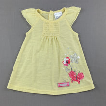 Load image into Gallery viewer, Girls Baby Baby, yellow soft feel lightweight top, GUC, size 00