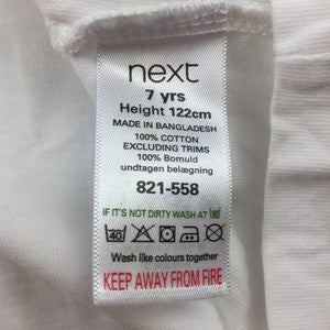 Boys Next, white cotton sleeveless hoodie t-shirt, GUC, size 7