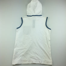 Load image into Gallery viewer, Boys Next, white cotton sleeveless hoodie t-shirt, GUC, size 7