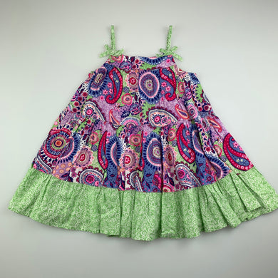 Girls Monsoon, colourful paisley summer / party swing dress, EUC, size 0