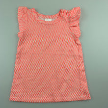 Load image into Gallery viewer, Girls Target, orange &amp; white cotton t-shirt / top, GUC, size 000