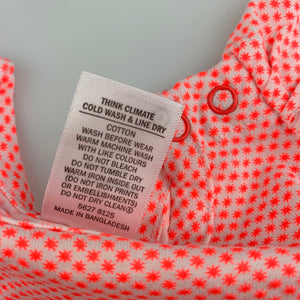 Girls Target, orange & white cotton t-shirt / top, GUC, size 000