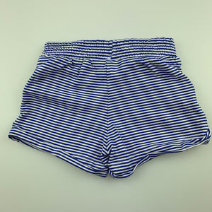 Girls Target, soft stretchy striped shorts, elastsicated, EUC, size 000