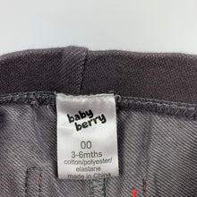 Load image into Gallery viewer, Girls Baby Berry, grey soft stretchy leggings / bottoms, EUC, size 00