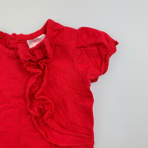 Girls Essentials, red cotton t-shirt / top, GUC, size 000