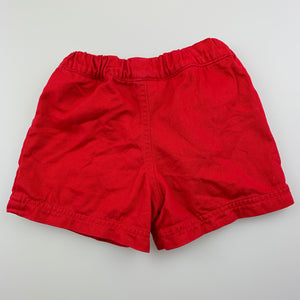 Boys Disney Baby, Tigger red cotton shorts, elasticated, GUC, size 000