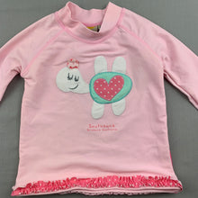 Load image into Gallery viewer, Girls Earth Nymph, pink long sleeve rashie / swim top, turtle, FUC, size 0