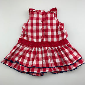 Girls Target, checked cotton summer party dress, GUC, size 00