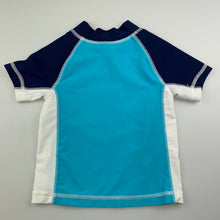 Load image into Gallery viewer, Boys H&amp;T, short sleeve rashie / swim top, shark, EUC, size 1