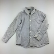 Load image into Gallery viewer, Boys Brooklyn Industries, grey lightweight cotton long sleeve shirt, GUC, size 5