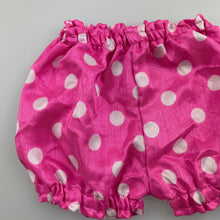 Load image into Gallery viewer, Girls By Special Occassions, pink spot shorts / bloomers, EUC, size 3 months