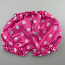 Load image into Gallery viewer, Girls By Special Occassions, pink spot shorts / bloomers, EUC, size 3 months