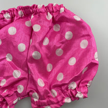 Load image into Gallery viewer, Girls By Special Occassions, pink spot shorts / bloomers, EUC, size 3 months