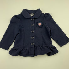 Load image into Gallery viewer, Girls Target, navy peplum jacket, NEW, size 1