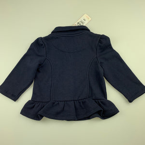 Girls Target, navy peplum jacket, NEW, size 1