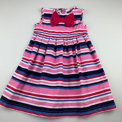 Girls Blue Zoo, striped cotton party dress, GUC, size 2