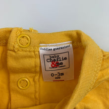 Load image into Gallery viewer, Boys Baby Charlie &amp; Me, yellow cotton t-shirt / top, skate, EUC, size 000