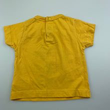 Load image into Gallery viewer, Boys Baby Charlie &amp; Me, yellow cotton t-shirt / top, skate, EUC, size 000