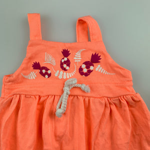 Girls Baby Berry, orange soft feel casual summer dress, EUC, size 00