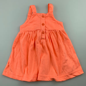 Girls Baby Berry, orange soft feel casual summer dress, EUC, size 00