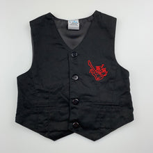 Load image into Gallery viewer, Boys Kids Stuff, black cotton waistcoat / vest, guitar, GUC, size 1