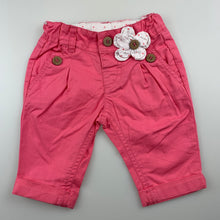 Load image into Gallery viewer, Girls Target, pink cotton pants, adjustable, GUC, size 000