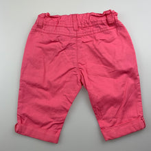 Load image into Gallery viewer, Girls Target, pink cotton pants, adjustable, GUC, size 000