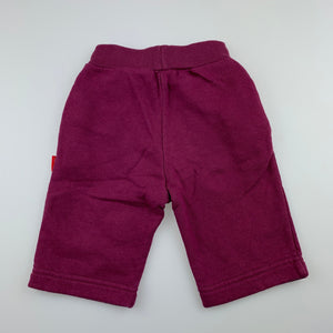 Girls Esprit, maroon fleece lined track / sweat pants, GUC, size 000