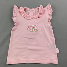 Load image into Gallery viewer, Girls Le Bon, pink stretchy t-shirt / top, flowers, GUC, size 000