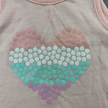 Load image into Gallery viewer, Girls Tiny Little Wonders, pink cotton tank top, heart, EUC, size 000