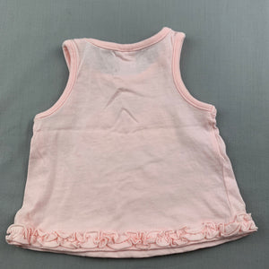 Girls Tiny Little Wonders, pink cotton tank top, heart, EUC, size 000