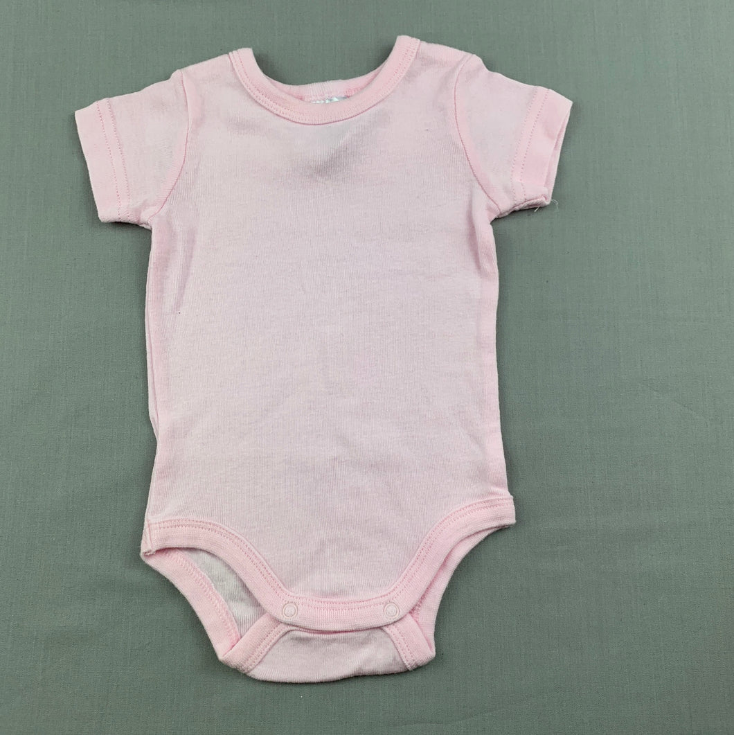 Girls Target, pink cotton bodysuit / romper, EUC, size 000