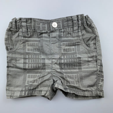 Boys Dymples, grey cotton shorts, adjustable, EUC, size 1