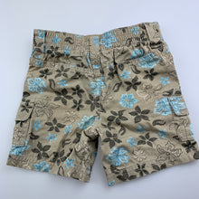 Load image into Gallery viewer, Boys Target, floral cotton cargo shorts, elasticated, EUC, size 000