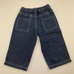 Boys Target, dark denim jeans, elasticated, Inside leg: 26cm, GUC, size 1