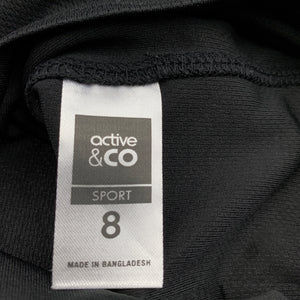 Unisex Active & Co, black sports / activewear top, EUC, size 8