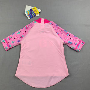 Girls Speedo, pink rashie / swim top, UPF 50+, NEW, size 00