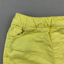 Load image into Gallery viewer, Unisex Thekidstore, yellow stretch cotton shorts, elasticated, EUC, size 0