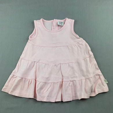 Girls Gaia, pink organic cotton casual dress, FUC, size 00