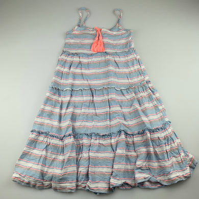 Girls Anko, striped casual summer maxi dress, L: 68cm, EUC, size 5