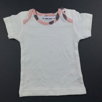 Girls Gem Look, soft cotton t-shirt / top, EUC, size 000-00