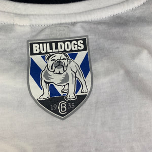 Boys NRL Official, Canterbury Bulldogs soft feel t-shirt / top, EUC, size 12