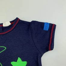 Load image into Gallery viewer, Boys Babykids, navy cotton romper, zebra, GUC, size 000